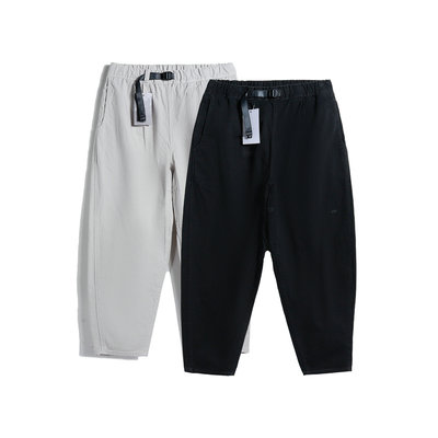 斜纹成衣水洗宽松攀岩锥形休闲裤