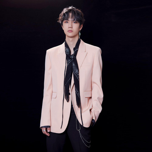 王一博外套男宽松休闲西装春秋季