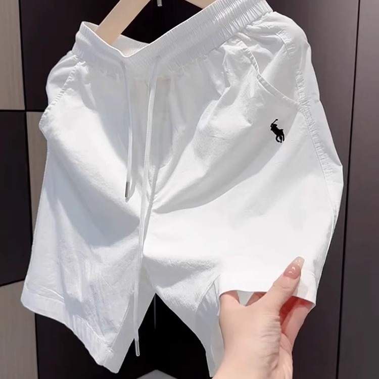 2025夏季新款男士休闲短裤宽松直筒运动速干沙滩裤美式百搭五分裤