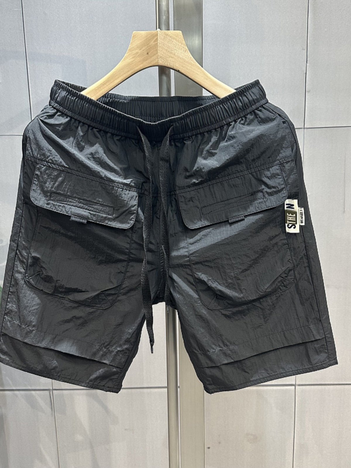 男士夏季速干薄款休闲短裤美式高街多口袋直筒运动工装五分裤子男,男装,休闲裤,淘宝优惠券,粉丝福利购,淘宝优惠卷