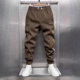 男士 潮牌痞帅百搭束脚运动卫裤 春秋季 灯芯绒哈伦裤 子男 新款 休闲裤