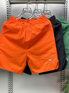 宽松直筒休闲短裤 薄款 男士 冰丝速干运动五分裤 2024夏季 沙滩裤 新款