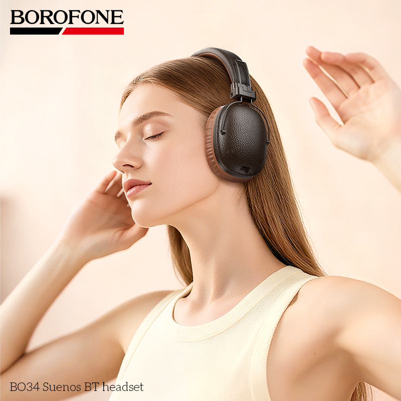 BOROFONE BO34 声梦蓝牙头戴式耳机带麦音乐通话长续航高品质耳罩