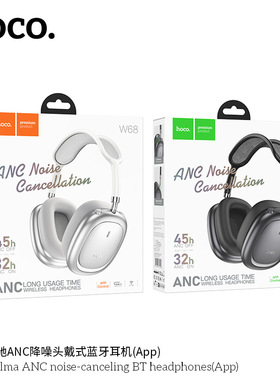 W68 韵驰头戴式蓝牙耳机ANC降噪6.0高清通话App控制音乐运动新品