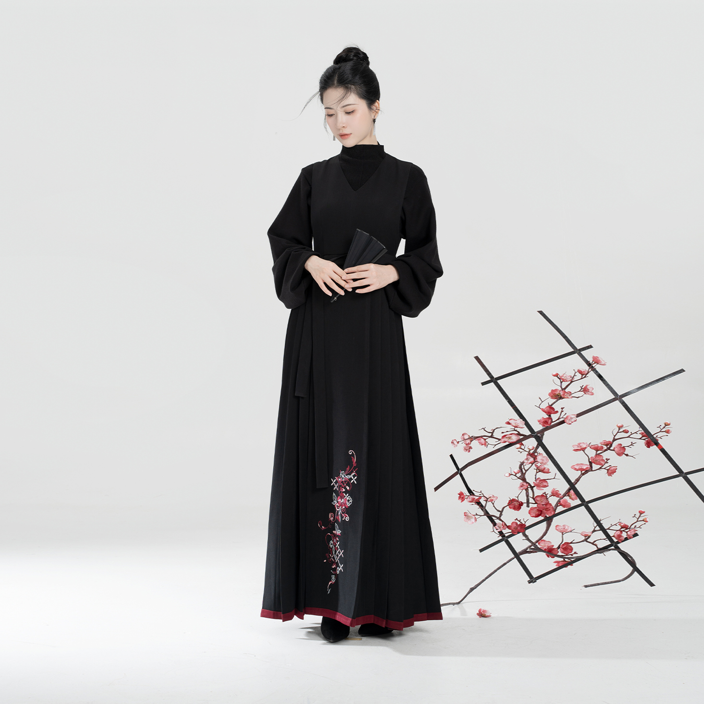 织造司山茶雾【10/31 20点开售包邮】毛呢大衣改良背心马面连衣裙