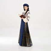 半高领毛衣马面裙半身裙套装 织造司×敦煌当代美术馆联名 琵琶乐