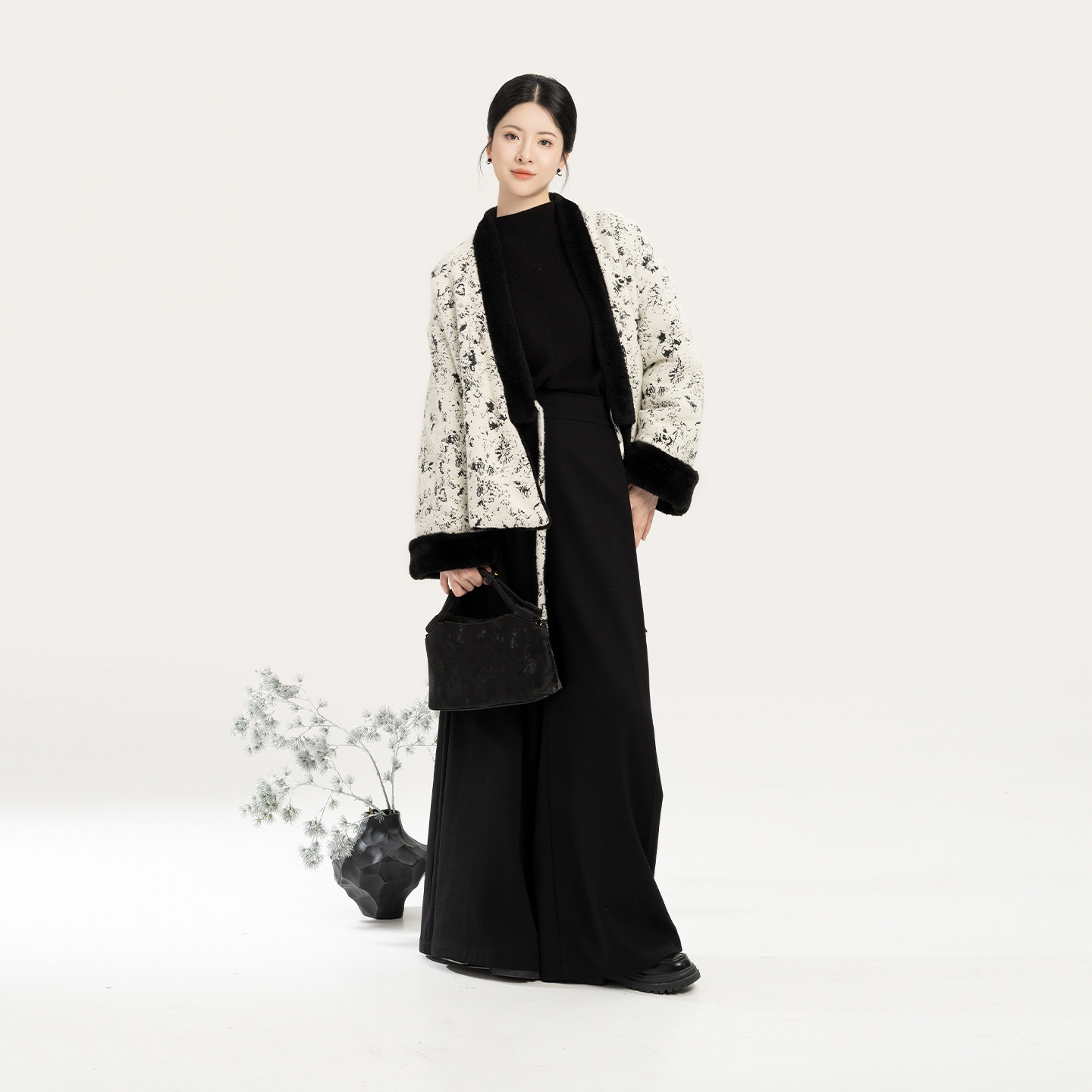 织造司[银淞]新中式双面穿交领外套上衣女仿兔毛绒面秋冬保暖棉衣,女装/女士精品,汉服套装,淘宝优惠券,粉丝福利购,淘宝优惠卷