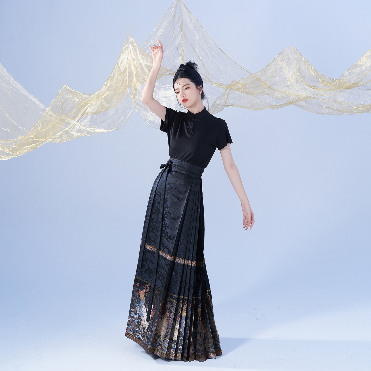 星驳织造司原创明制汉服新中式可上班穿的马面裙套装2025新款秋季