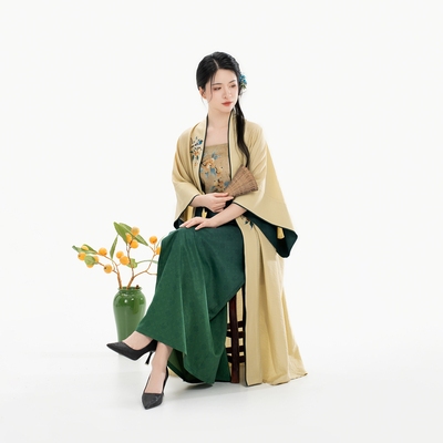 织造司[枇杷]原创宋制汉服万针密绣长干寺古画吊带抹胸一片式旋裙