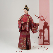 袄子对襟衫 华彩东方秀款 马面裙订婚服敬酒服 永永其祥 现货织造司