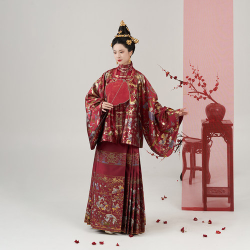 现货织造司[永永其祥]华彩东方秀款袄子对襟衫马面裙订婚服敬酒服