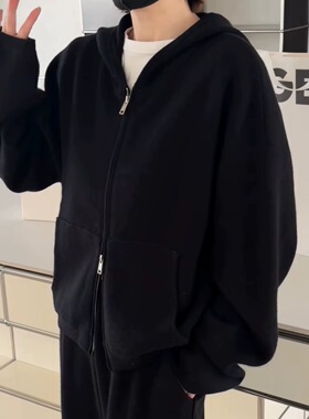 诗歌兰女装2025冬款 63152知性慵懒知性拉链开衫羊毛连帽毛衣女