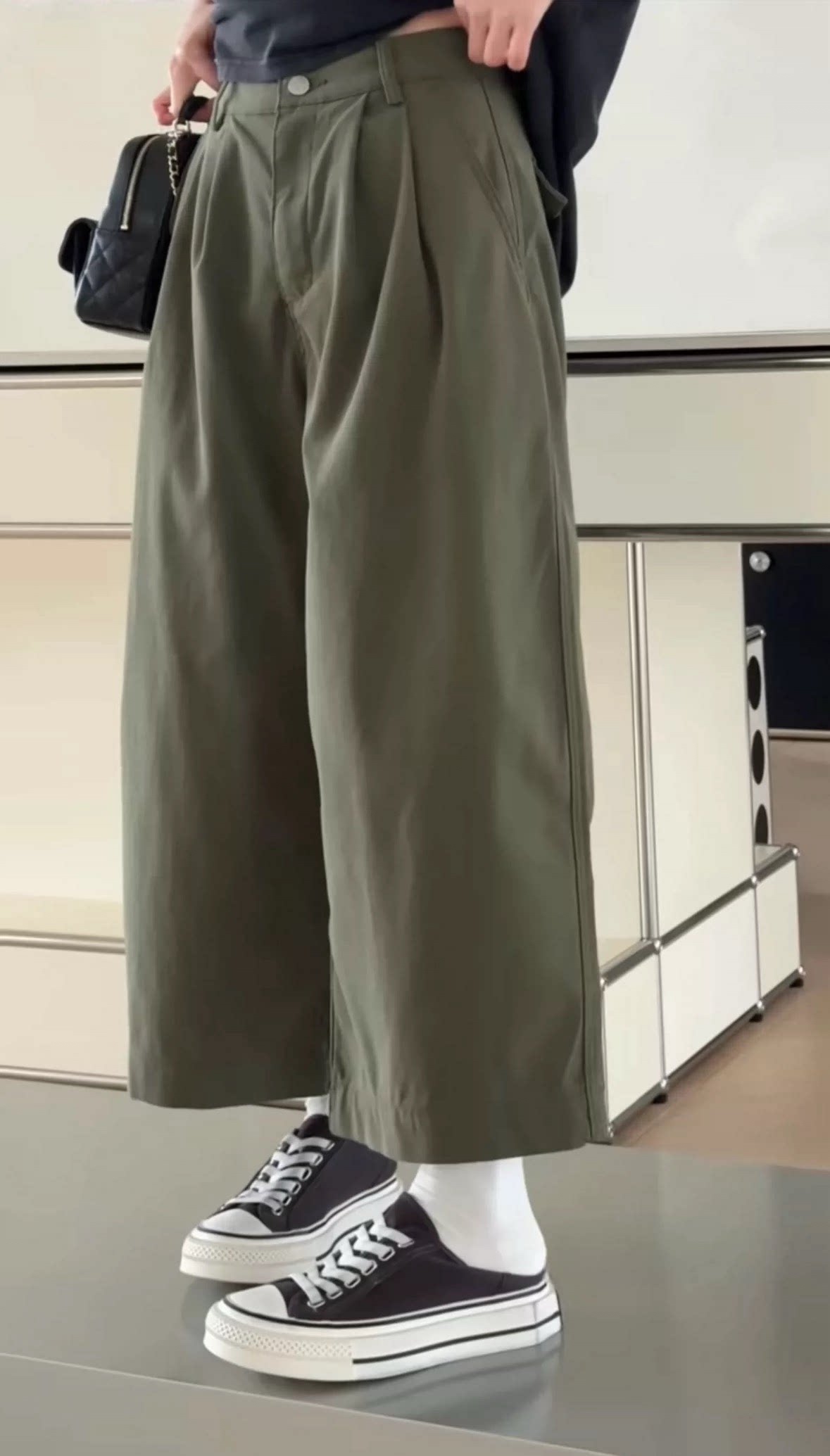 诗歌兰女装2026春款 26922直筒简约工装韩系显瘦简约休闲裤女