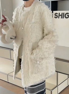 诗歌兰女装2026早春款 23227温柔知性优雅小香风多口袋毛毛外套