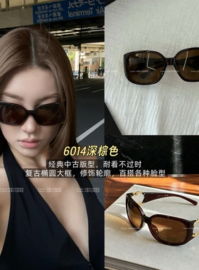 欧美中古vintage墨镜超大框复古镂空太阳眼镜飞行员式护目镜女潮