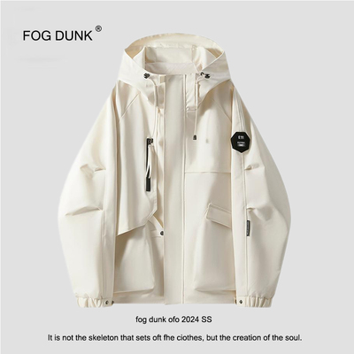 FOG DUNK2025春秋新款美式机能冲锋衣男女工装户外登山夹克外套