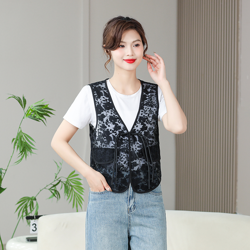 新中式国风高端提花马甲坎肩外套