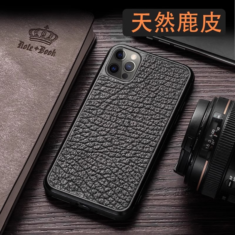 适用苹果17ProMax壳真皮15全包16e防摔iPhone14Plus鹿皮保护皮套13个性创意高档奢华男款12皮质商务外壳