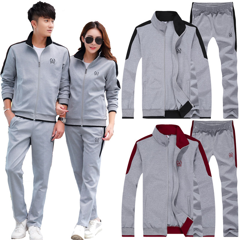 运动套装男女情侣春秋季长袖长裤休闲运动服套装运动服装一套衣服