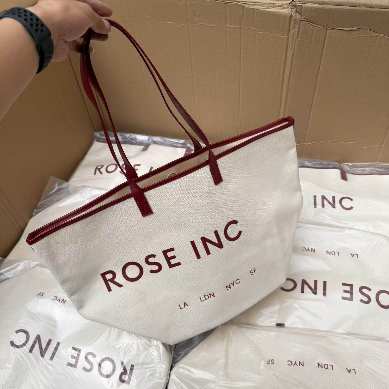 限量几十个~出口外单~经典tote包大容量休闲字母帆布包手提单肩包