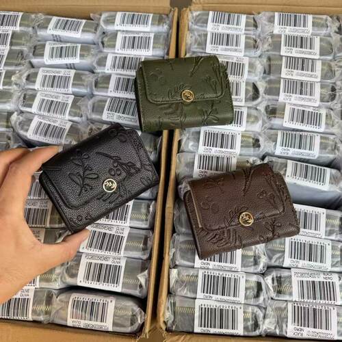 出口外单！官网售100+！复古压花卡包 RFID防盗刷12卡位风琴卡包