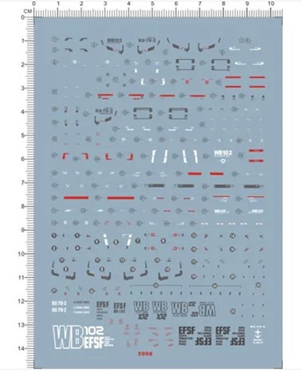 高达补件店 RG  1/144 Real Grade RX-78-2  元祖高达水贴纸