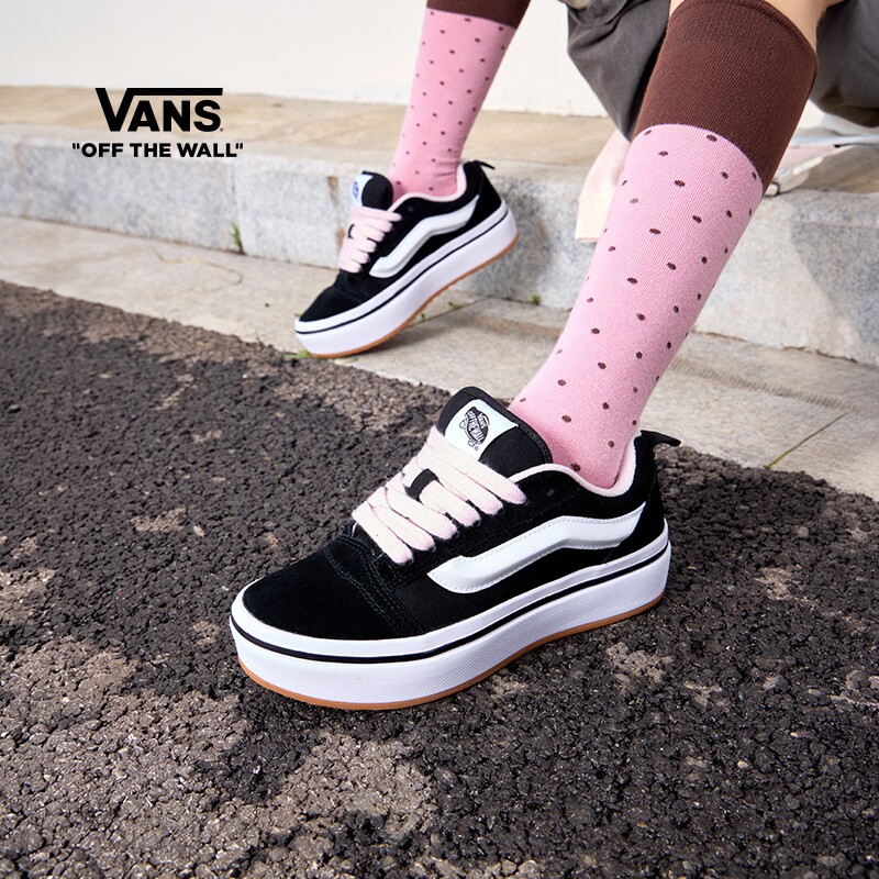 Vans范斯童鞋官方 Knu Skool Stacklite复古胖胖鞋中大童板鞋图片