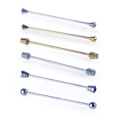 帅朗珠宝 领针金色银色金属圆形螺纹型 衬衫 礼盒装 领带棒帝国式