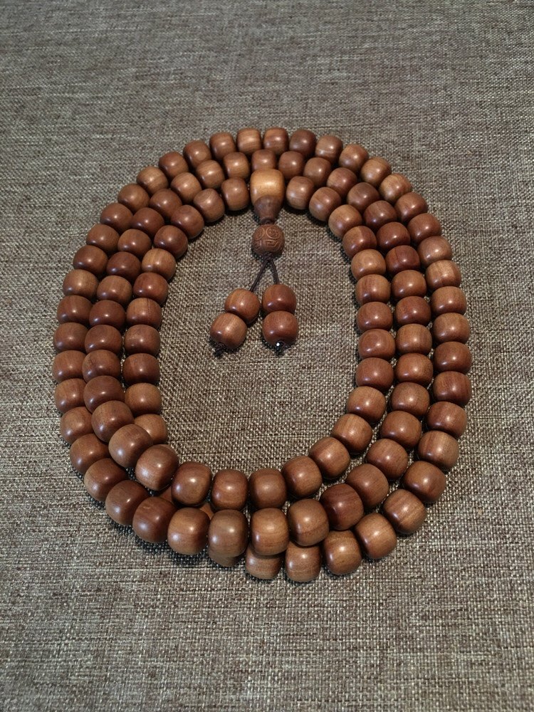 印度迈索尔老山檀香老料沉水108颗念珠老型单串老型男女款
