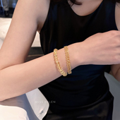 Miss Helen「水滴纹」S925银手链女叠戴精致百搭蕾丝设计气质简约