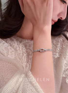 MISS HELEN S925银高奢马蹄扣手链女手饰高级感小众精致生日礼物