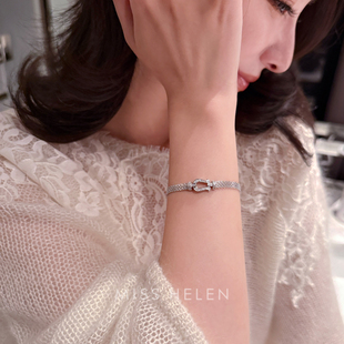 MISS S925银高奢马蹄扣手链女手饰高级感小众精致生日礼物 HELEN