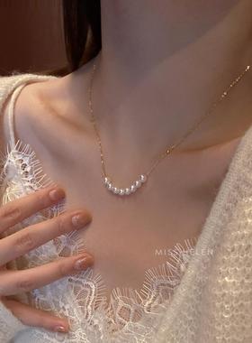 choker爆款百搭简约轻奢珍珠项链