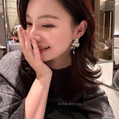 Miss Helen蝴蝶耳夹女银针耳钉气质夸张大耳环精致耳饰通勤夏新款