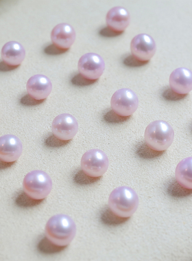 水蜜桃天然珍珠硅胶无耳洞耳夹通勤淡水AK粉色耳钉耳饰日常耳环女