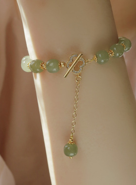 天然和田玉中式复古手链高级感