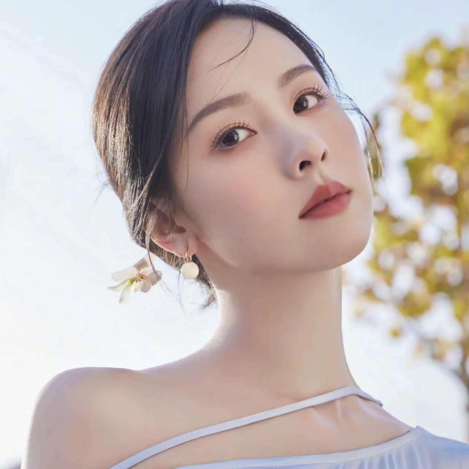陈都灵同款和田玉耳钉女硅胶耳夹