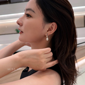 MISS HELEN福禄耳夹女天然珍珠银针耳钉巴洛克耳饰耳环气质简约冬