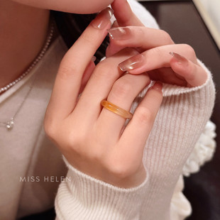 MISS 美拉德配饰首饰生日礼物 HELEN一口糖戒指女气质小众指环秋季