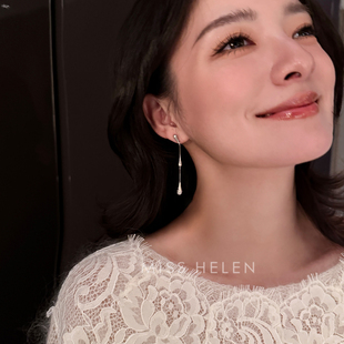 耳夹水滴形耳钉高级感简约气质百搭 瑞秋水滴 MISS HELEN美剧同款