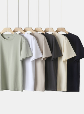 男士短袖T恤圆领液氨棉凉感冰丝透气青少年男生半袖上衣夏季薄款