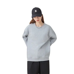 上衣卫衣新款圆领空气层慵懒风外套廓形2024设计感宽松简约春季女