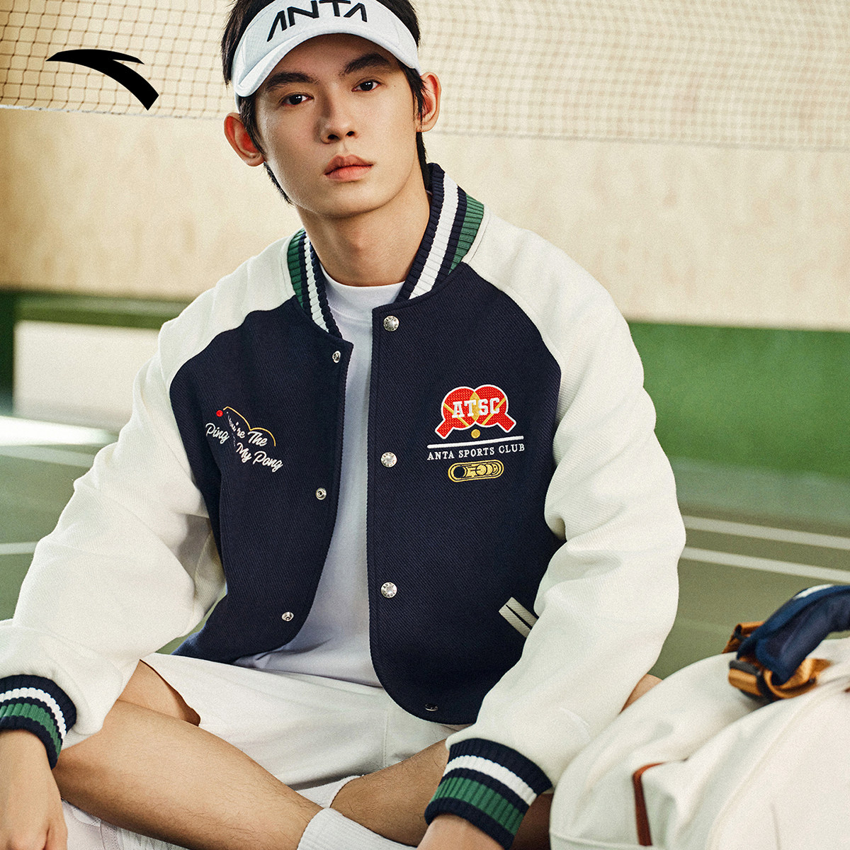 樊振东同款安踏外套男款复古潮流百搭针织正品运动外套152618702S