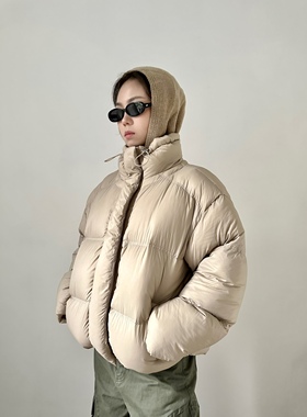 playground线上百搭90白鸭绒羽绒服通勤加厚立领面包服