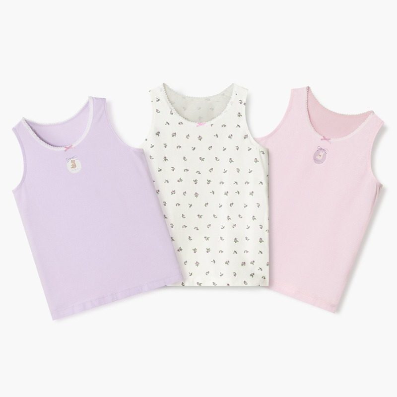 unifriend韩国儿童跨栏背心打底内穿宝宝护肚纯棉男女童吊带A类