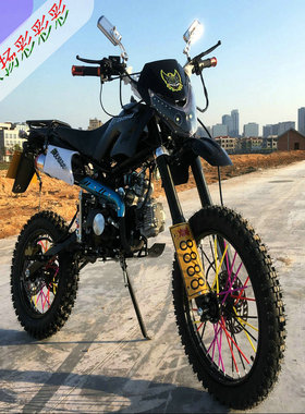 两轮越野摩托车燃油整车125山地车场地中高赛150cc成人越野车小跳
