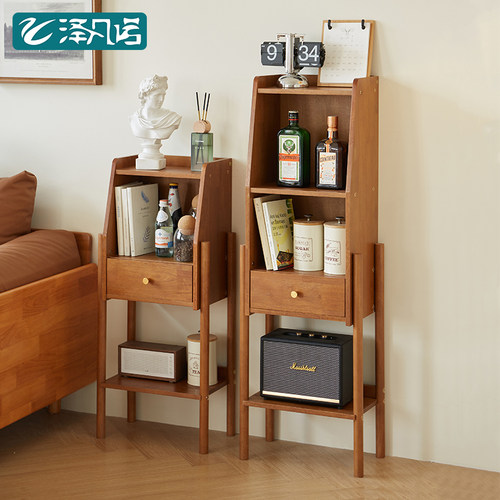 实木角柜客厅沙发边柜