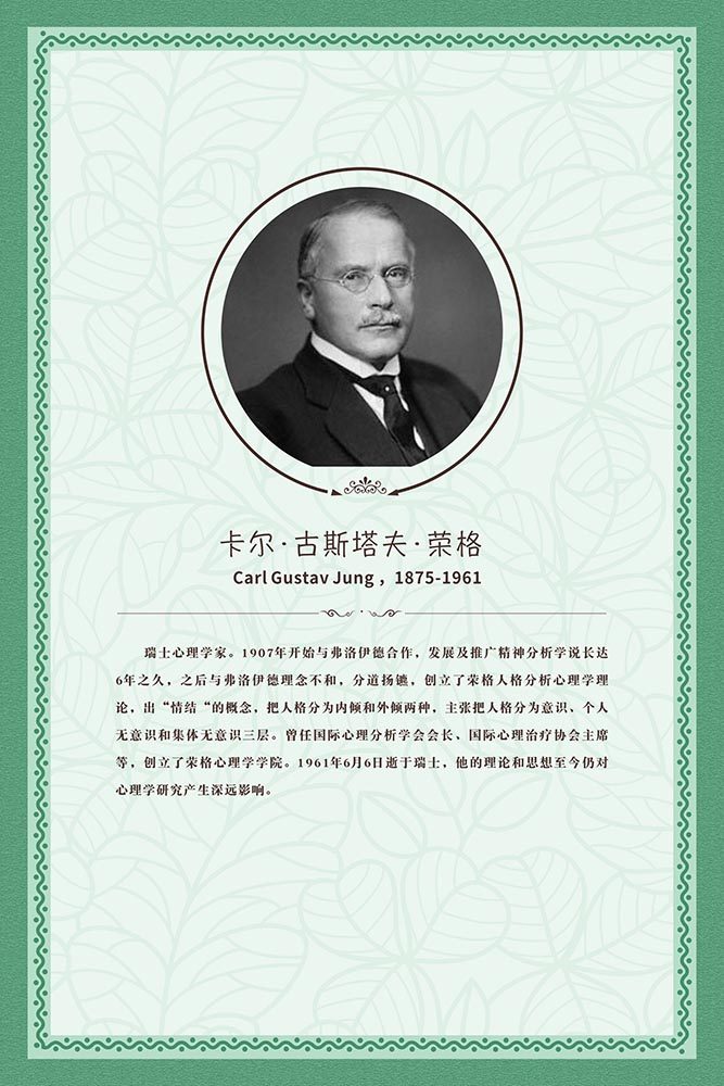 m769心理学家卡尔古斯塔夫荣格咨询室挂图墙贴1273展板海报印制