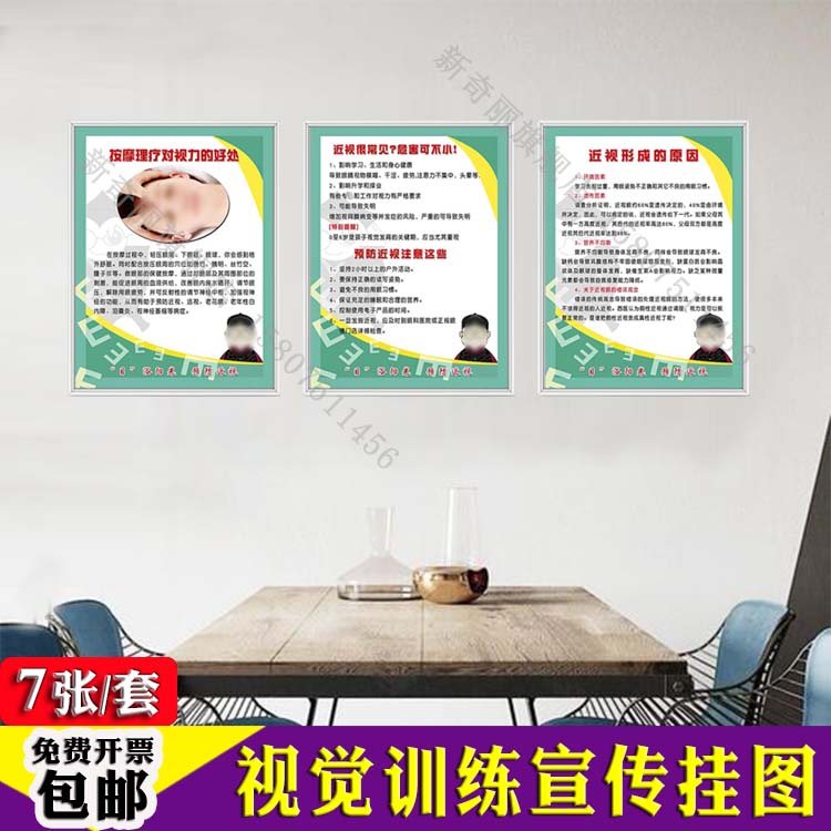 m769弱视觉训练近视分类形成原因知识宣传挂图墙贴kt展板印制2384