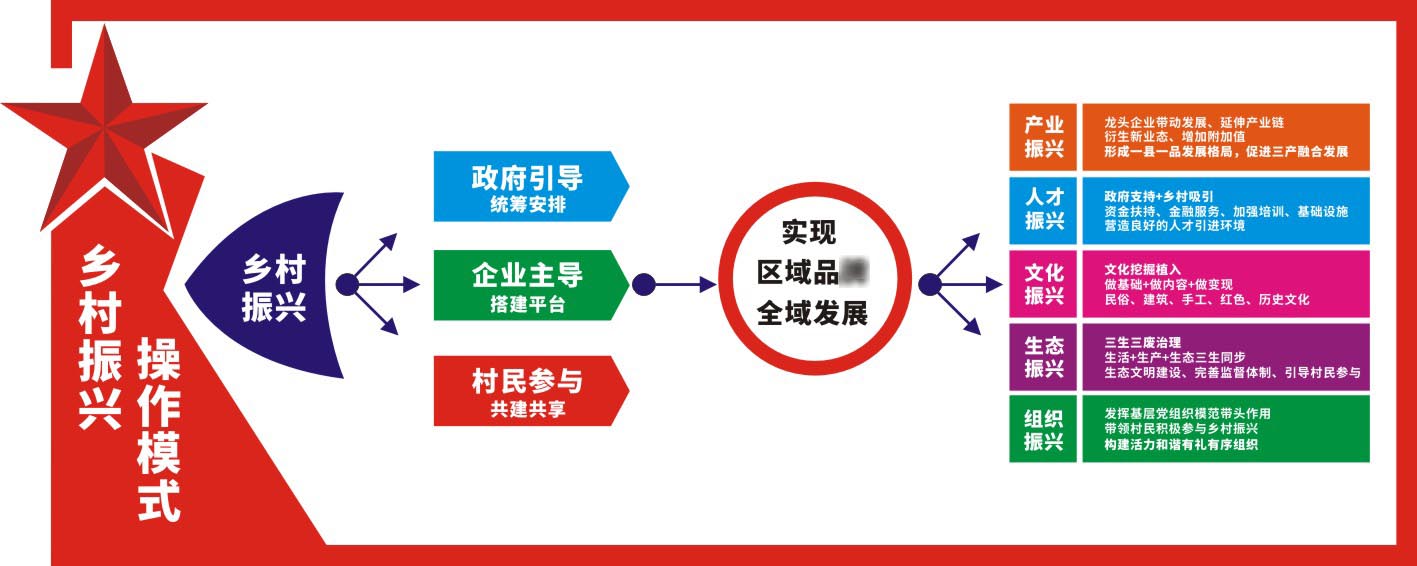 m771农村发展乡村振兴操作模式思维导图海报定制印制展板贴纸323